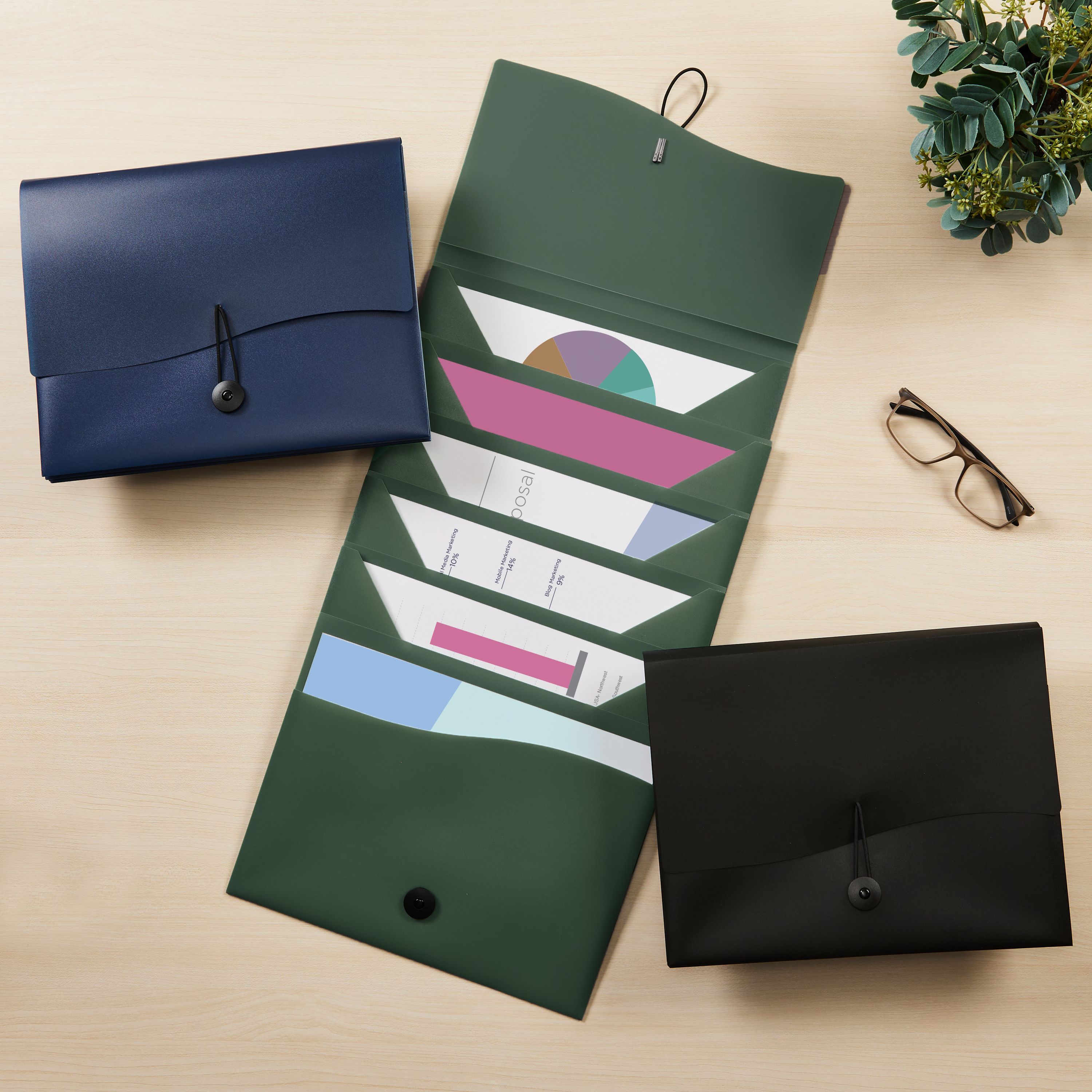 Slide & View Expanding File Folder, 6 Pockets 73546 | Avery
